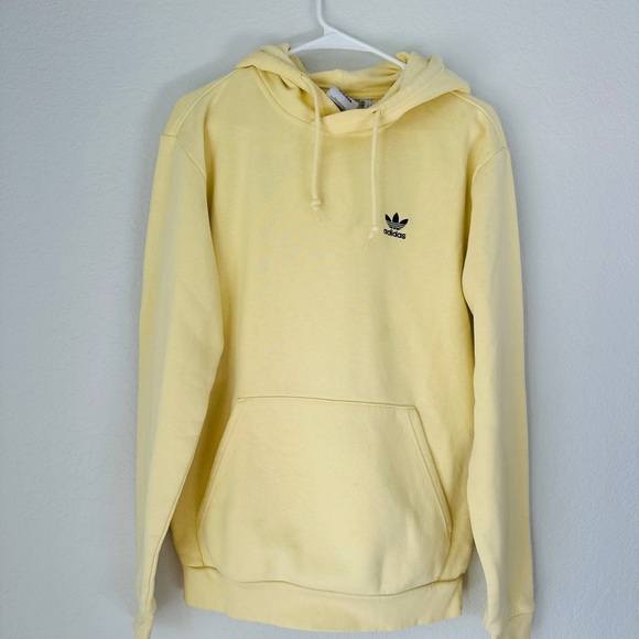 Adidas Men's Light Yellow Hoodie - Picture 2 of 6